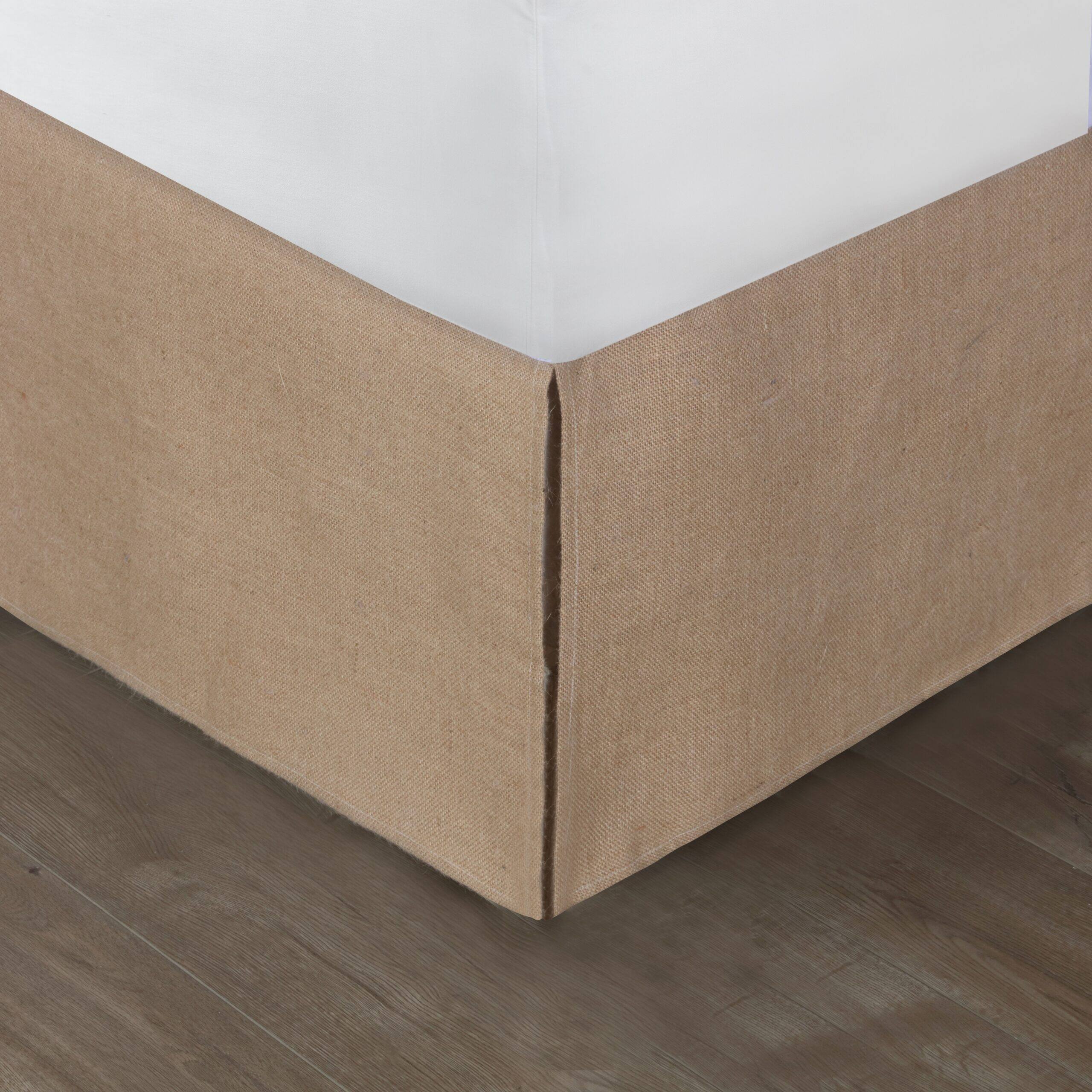 Front. BreeBe - Burlap Bed Skirt 15″ Full - Brown.