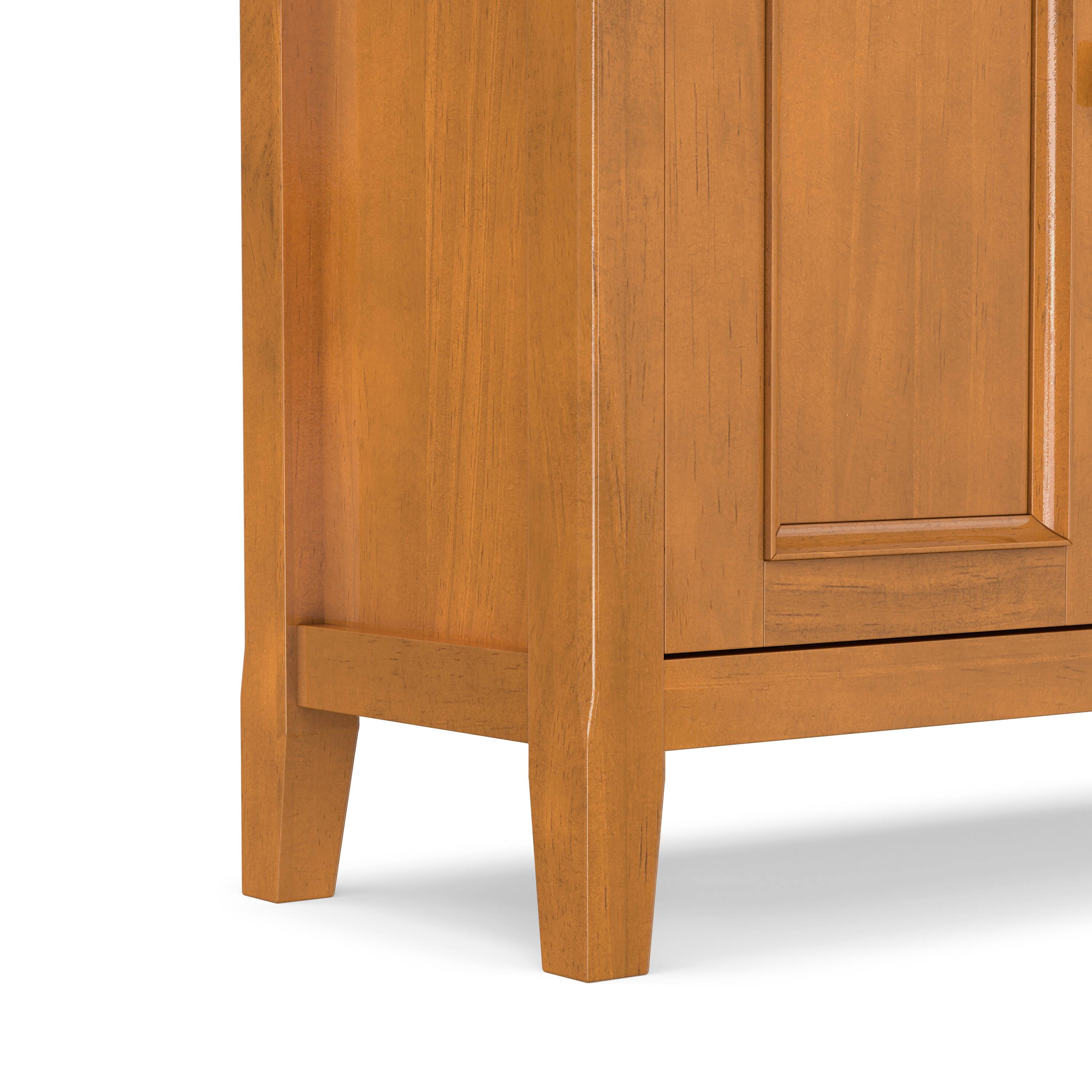 Alt View 6. Simpli Home - Simpli Home Amherst 32 inch Wide Solid Wood Transitional Low Storage Cabinet in Light Golden Brown - Light Golden Brown.