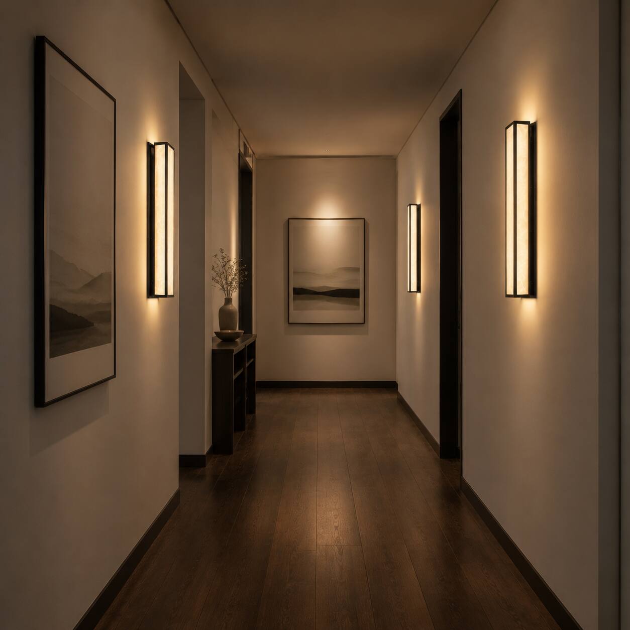 Angle. E.P. Light - Set of 2 32.7" 3000K Hardwired Wall Sconces.