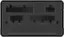 The image shows a close-up of a motherboard with a diagram of the connections. The text on the image reads: "Motherboard 12V-2x6 + SATA / PATA CPU J/PCle / + Designed for use with genuine Corsair Type 4 cable sets only." This indicates that the motherboard is designed to work with specific Corsair Type 4 cable sets and is equipped with features such as SATA and PATA connections for the CPU and other peripherals.