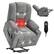 Alt View 10. Kadyn - Power Lift Recliner Chair, Massage & Heat, Dual USB Ports, Cup Holders, 155° Recline, Light Gray - Gray.