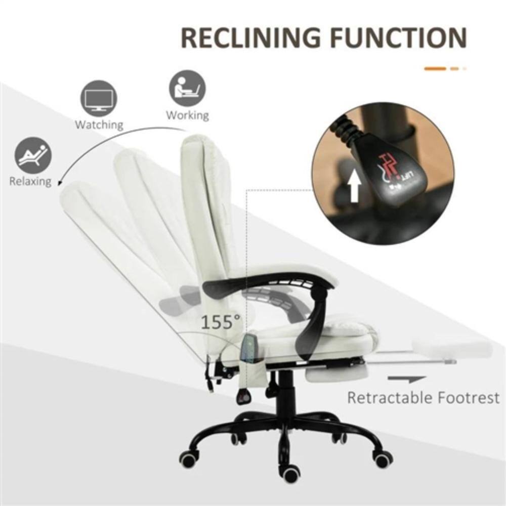 RECLINING FUNCTION

- Watching
- Working
- Relaxing

155°

Retractable Footrest