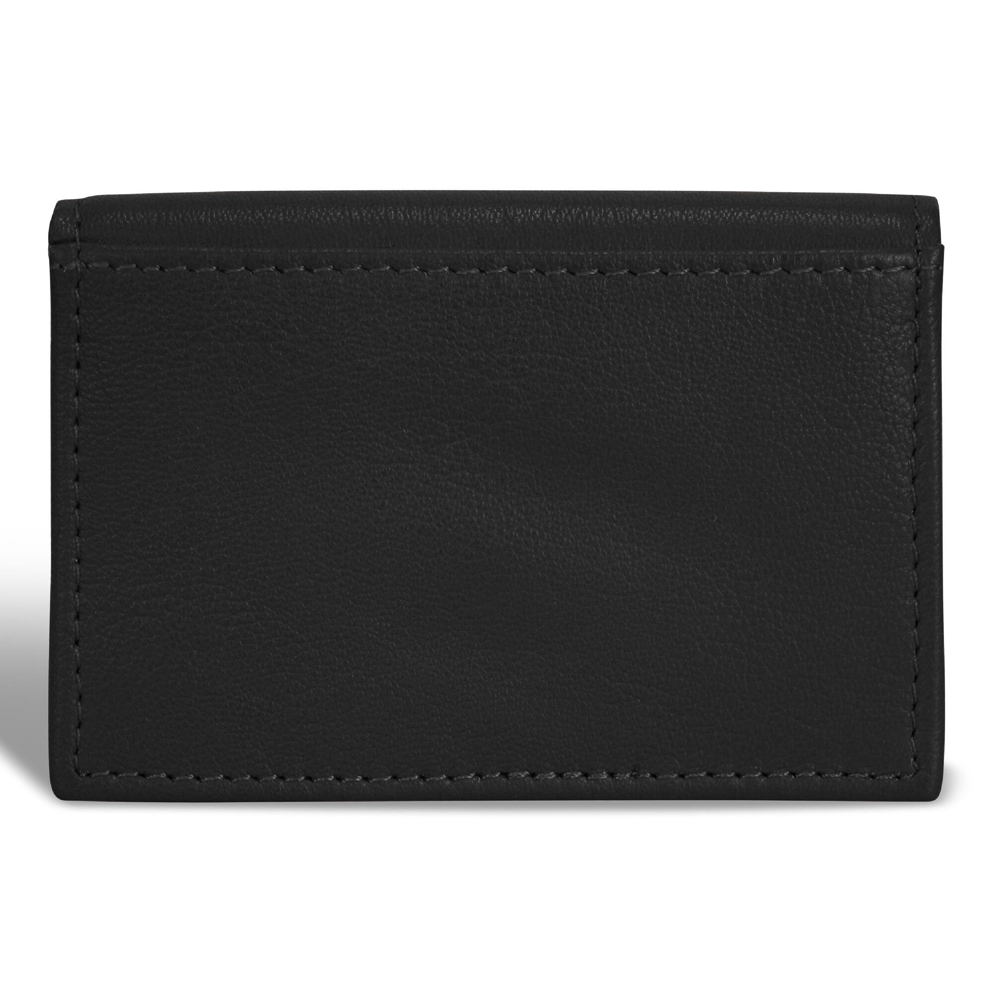 Left. Champs - Onyx Collection Leather Card Case - Black.