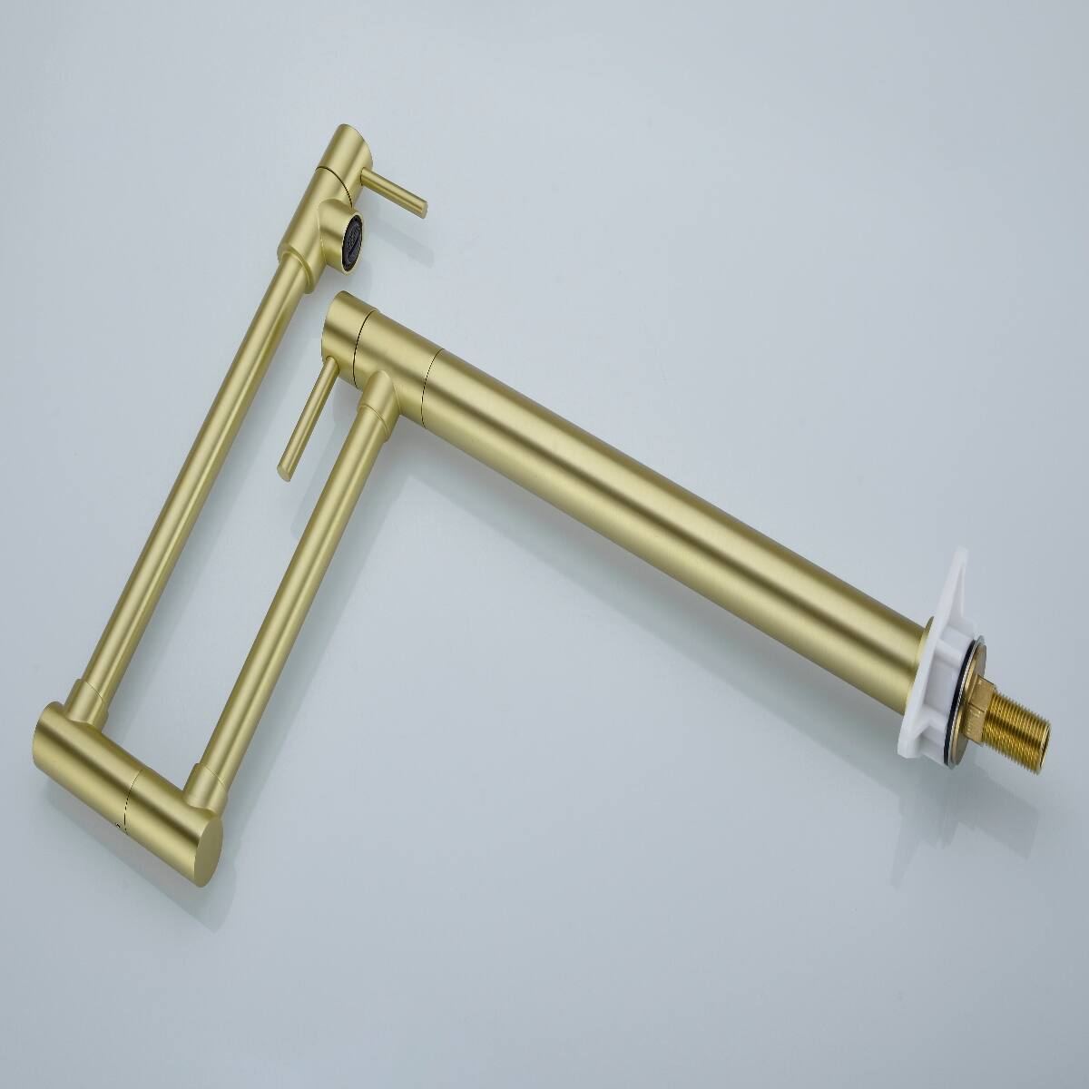 Alt View 7. Ropilly - Ropilly Wall Mount Pot Filler Faucet, Brass Pot Filler Faucet in Gold With Double Handles and Swivel Arm - Gold.