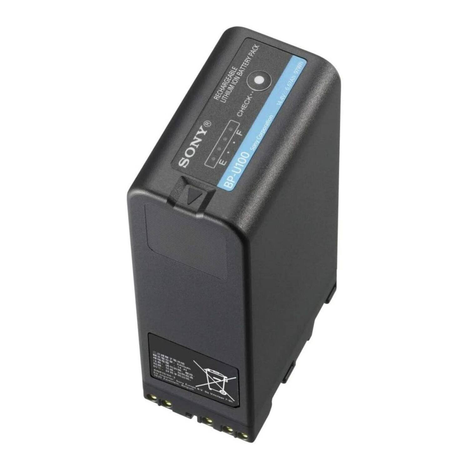 Sony - BP-U100 Lithium-Ion 97 Wh Rechargeable Battery with 4 LED Capacity Display