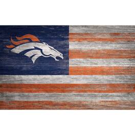 Fan Creations - 11'' x 19'' Distressed Flag Sign - Multicolor