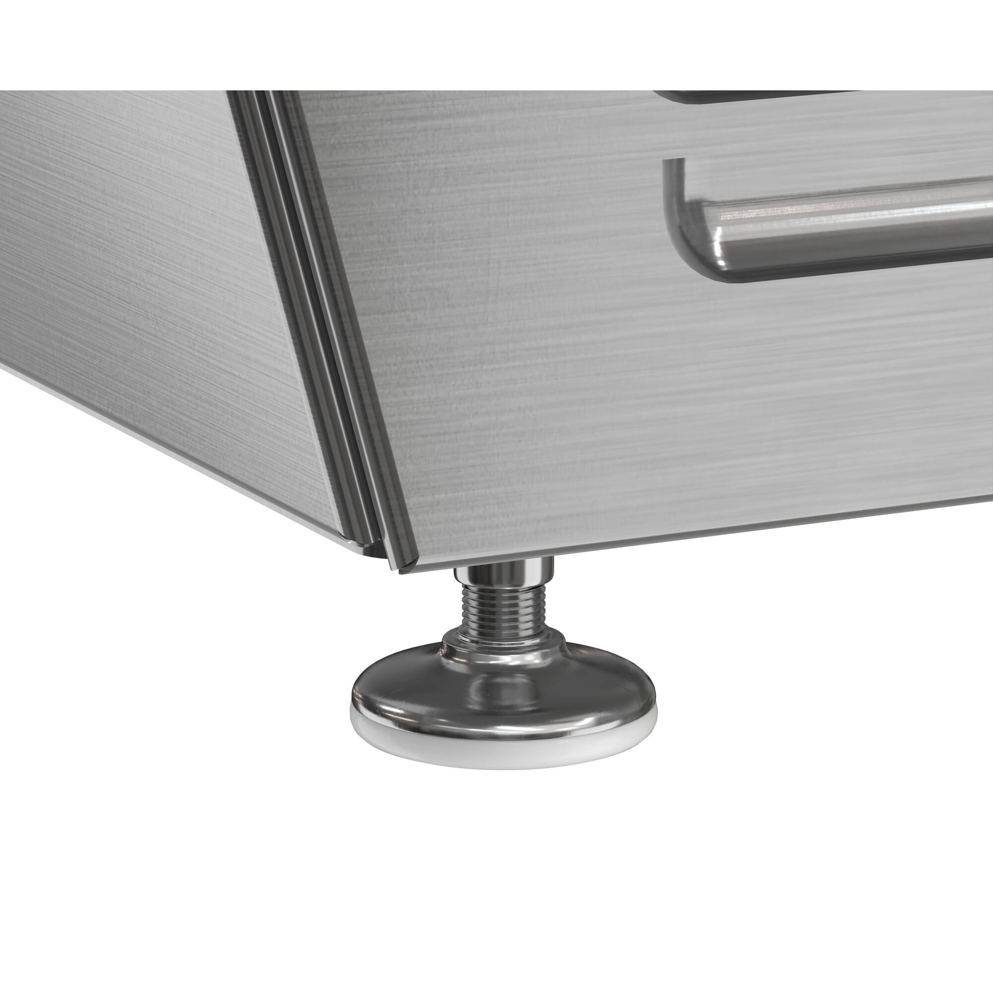 Alt View 9. Koolmore - 45 in. 6-Pan Countertop Ice Cream Display Freezer with Curved Glass Top in Stainless-Steel (KM-CGDR-6P) - Stainless-Steel and Black.