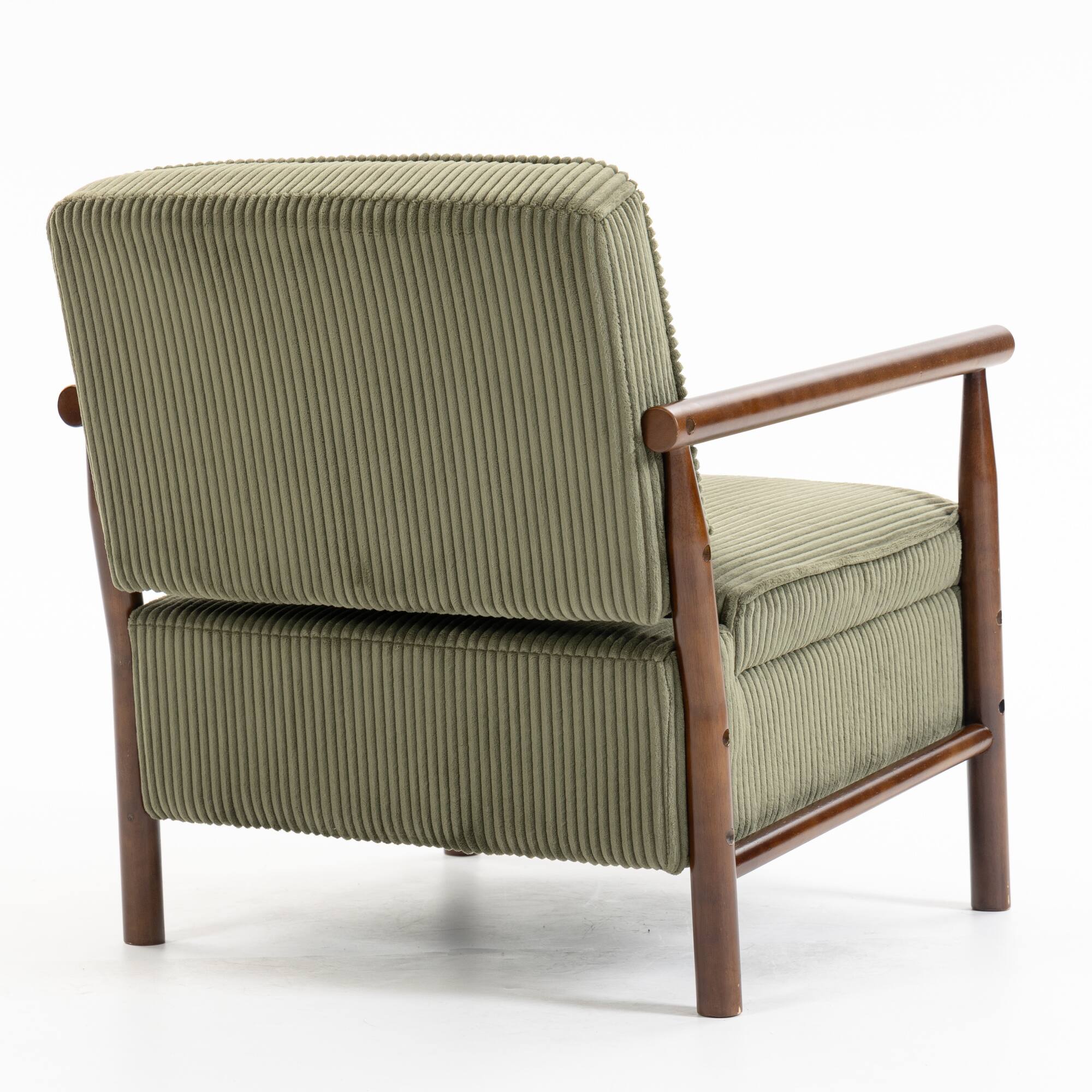 Alt View 1. GOODSILO - Modern Upholstered Accent Armchair with Hidden Storage and Waist Support Cushion for Living Room Bedroom - Antique Green.