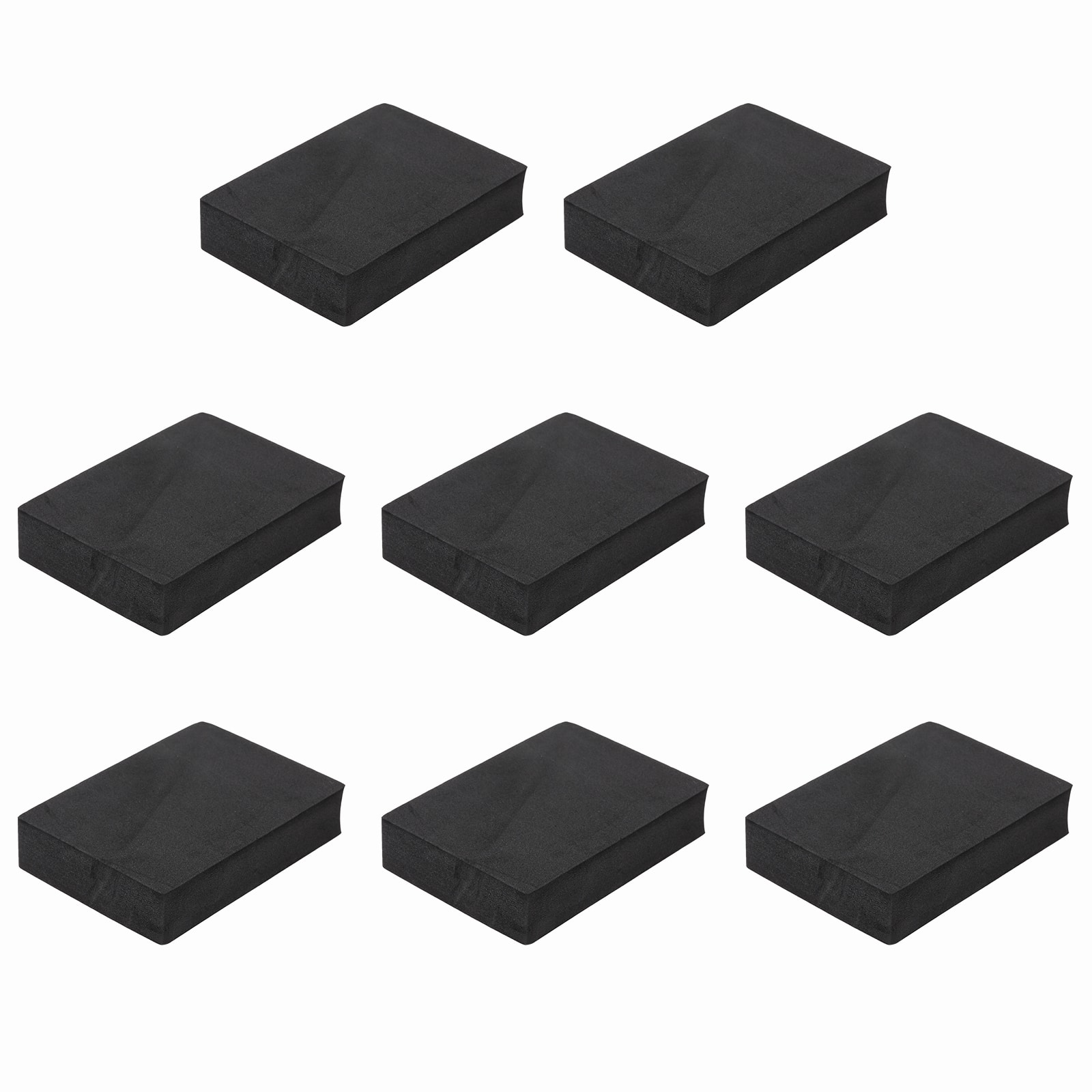 Unique Bargains - Single Sided Speaker Isolation Pads 90x65x20mm Square EVA Acoustic Foam Anti-Vibration Feet for Speaker Subwoofer, 8pcs - Black price history on PriceWatchPro