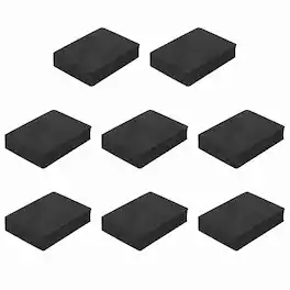 Unique Bargains - Single Sided Speaker Isolation Pads 90x65x20mm Square EVA Acoustic Foam Anti-Vibration Feet for Speaker Subwoofer, 8pcs - Black