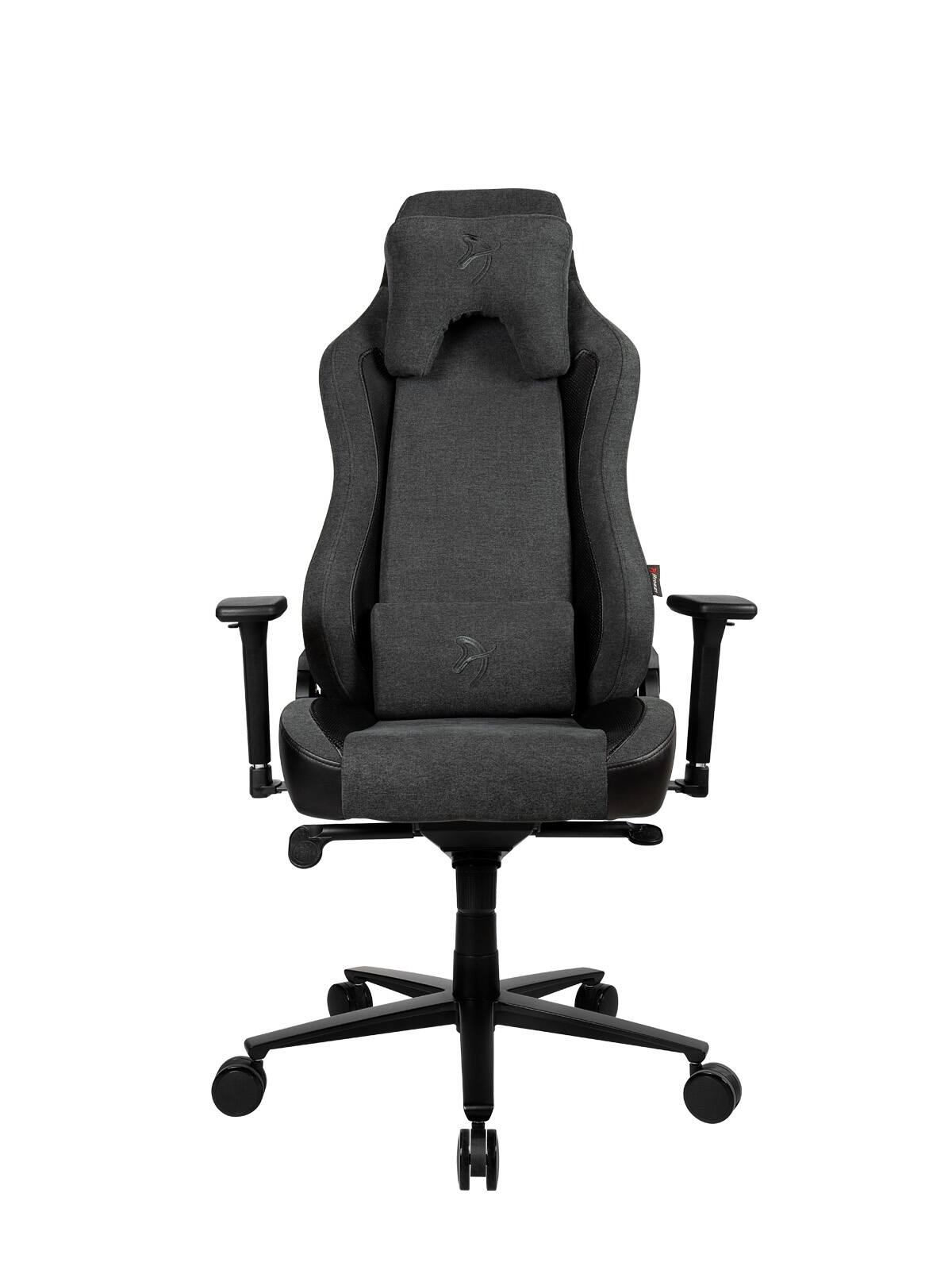 Front. Arozzi - Racing Series Ergonomic Gaming Chair - Mesh/PVC Leather - Dark Gray.