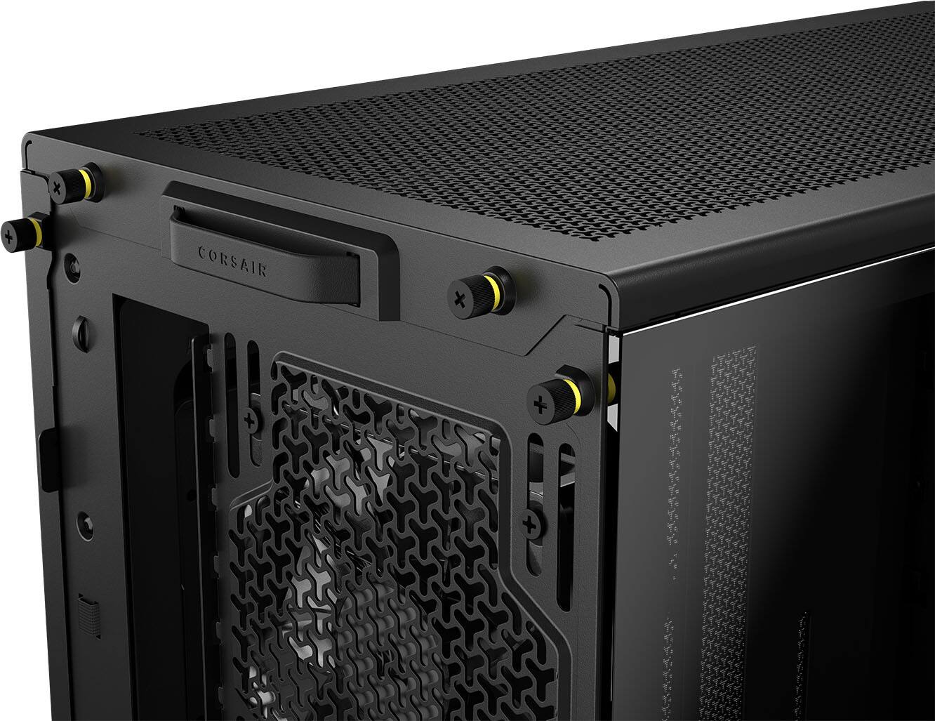 Alt View 12. CORSAIR - FRAME 4000D WOOD RS Modular High Airflow Mid-Tower PC Case - Black & Walnut.