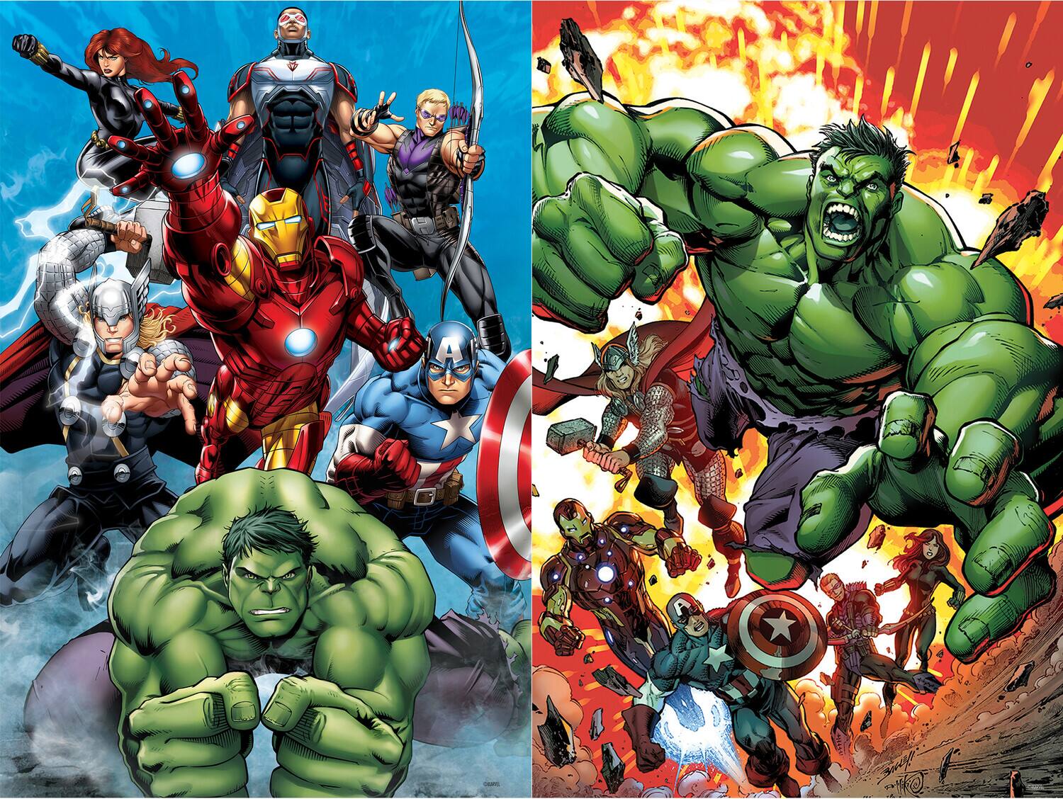 Alt View 1. PopMarket - Marvel Avengers 2-Pack contains 2 x 200pc 12x18 in 3D Lenticular Puzzles   - COLLECTIBLES - Multicolor.