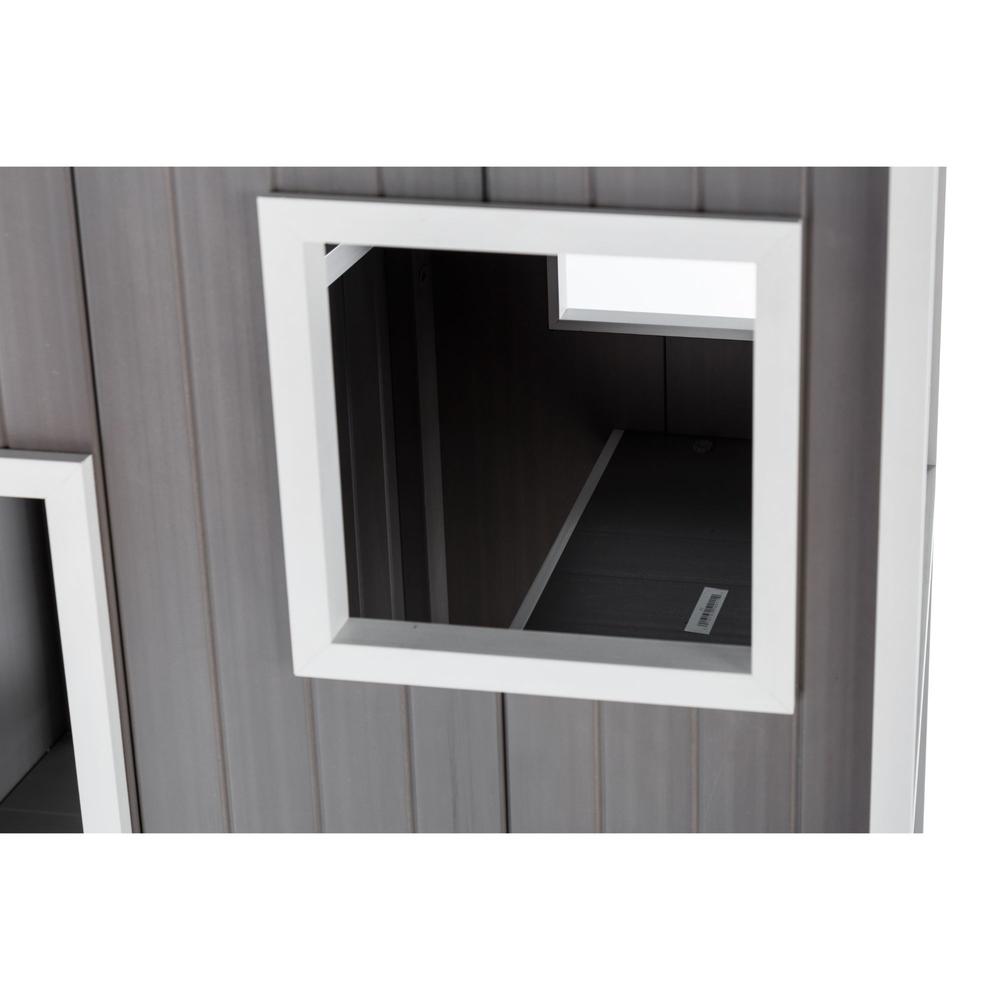 Left. New Age Pet - ECOFLEX Kitty Kase Cat Play Tower - Grey.