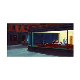 Trademark Fine Art - Edward Hopper Nighthawks Canvas Art - Multicolor