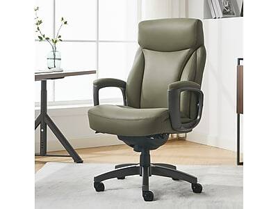 Alt View 1. La-Z-Boy - La-Z-Boy Arcadian Ergonomic Bonded Leather Swivel Executive Chair, Olive (60008-OLV) - Olive.