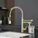 Alt View 8. Boyel Living - Contemporary Single Handle Gooseneck Pull Down Sprayer Kitchen Faucet Brushed Gold - Brushed Gold.