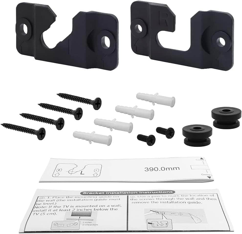 Schertz - Samsung Soundbar Wall Mount Bracket (1 Pair) – AH96-03064A, Fits HW Series - Black