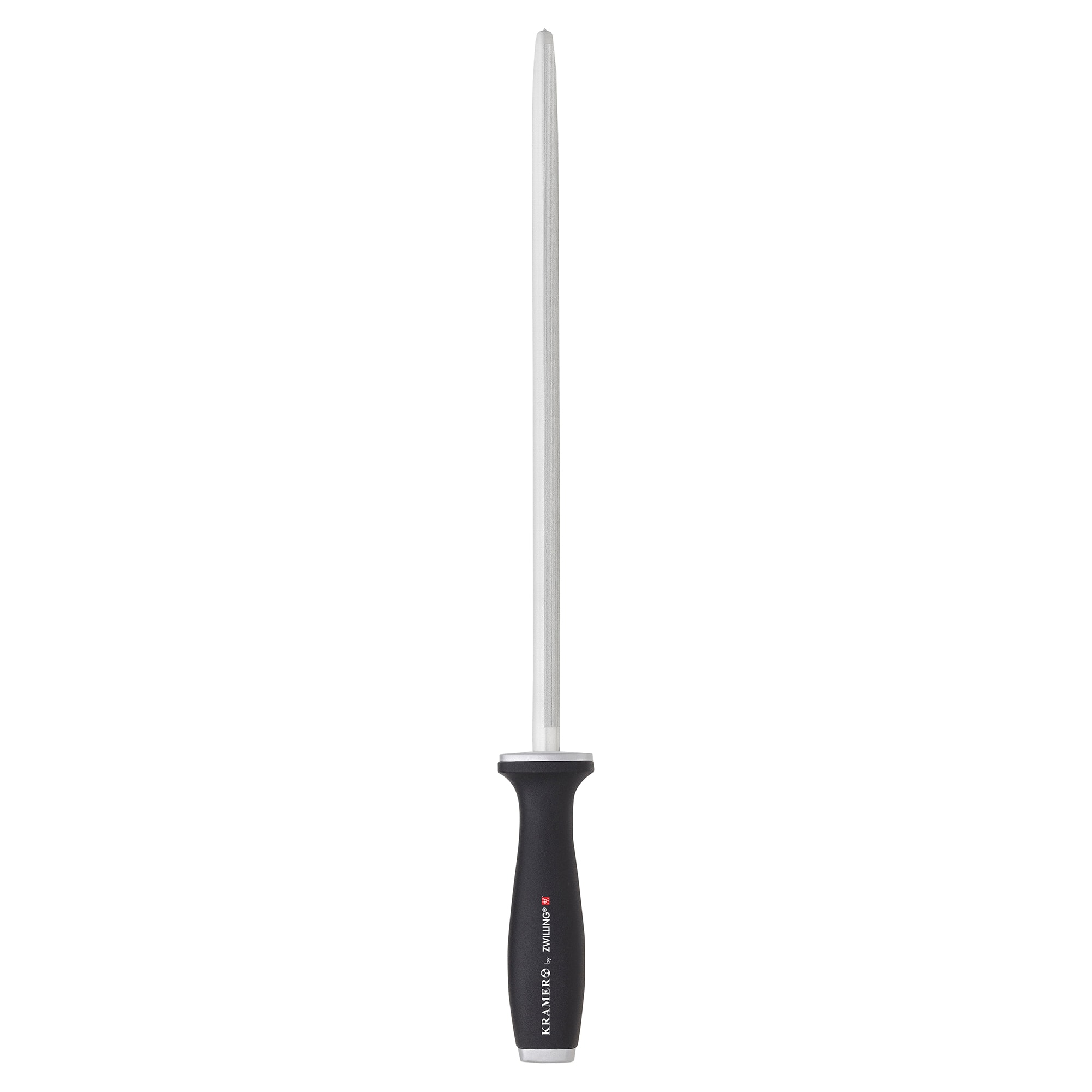 KRAMER by ZWILLING 12-inch Double Cut Honing Steel with Plastic Handle - Stainless Steel