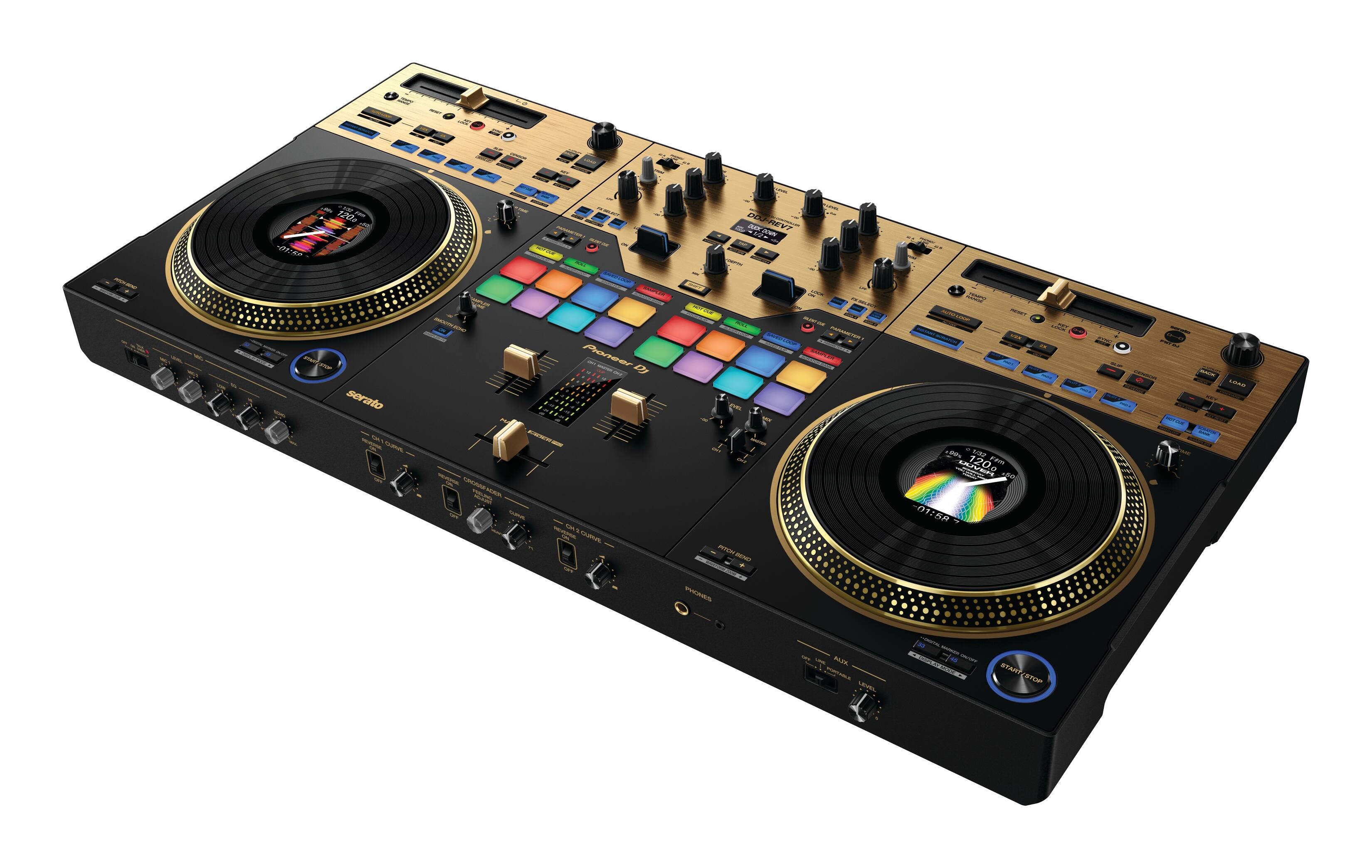 Pioneer DJ - Scratch-Style 2-Channel Professional DJ Controller for Serato DJ Pro & rekordbox - Gold