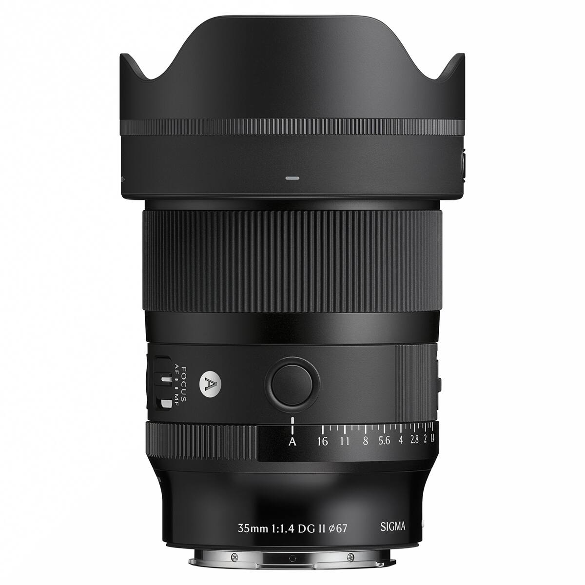 A T O MP MF  
FOCUS  
I A  
16 11 8 5.6 4 28 2  
LA  
35mm 1:1.4 DG II 67  
SIGMA