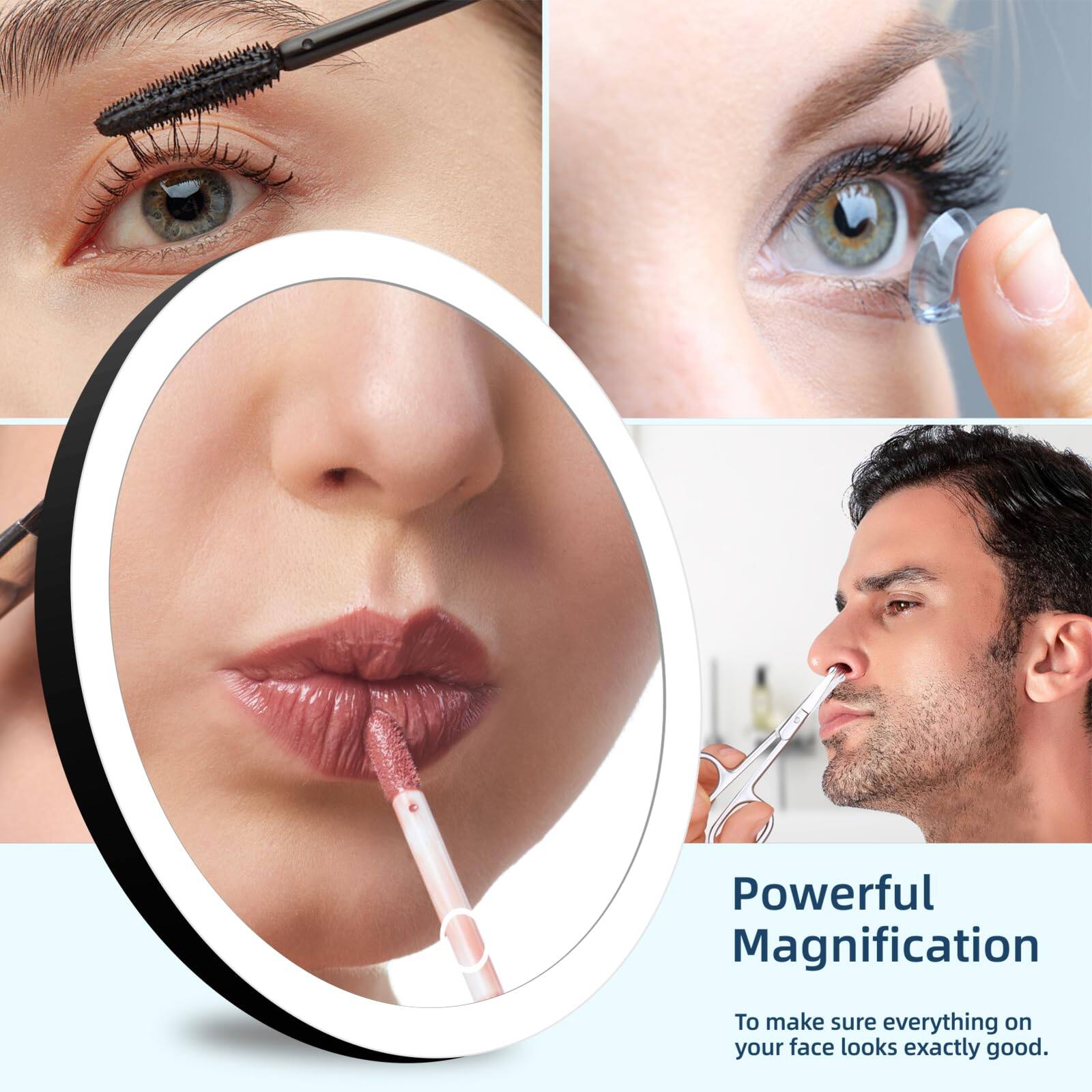 Alt View 4. Earthley Blooms - Mirror Color High Quality Product with Modern Design for Daily Use Elegant Stylish Appearance with E - Black-10x-6"L x 6"W.