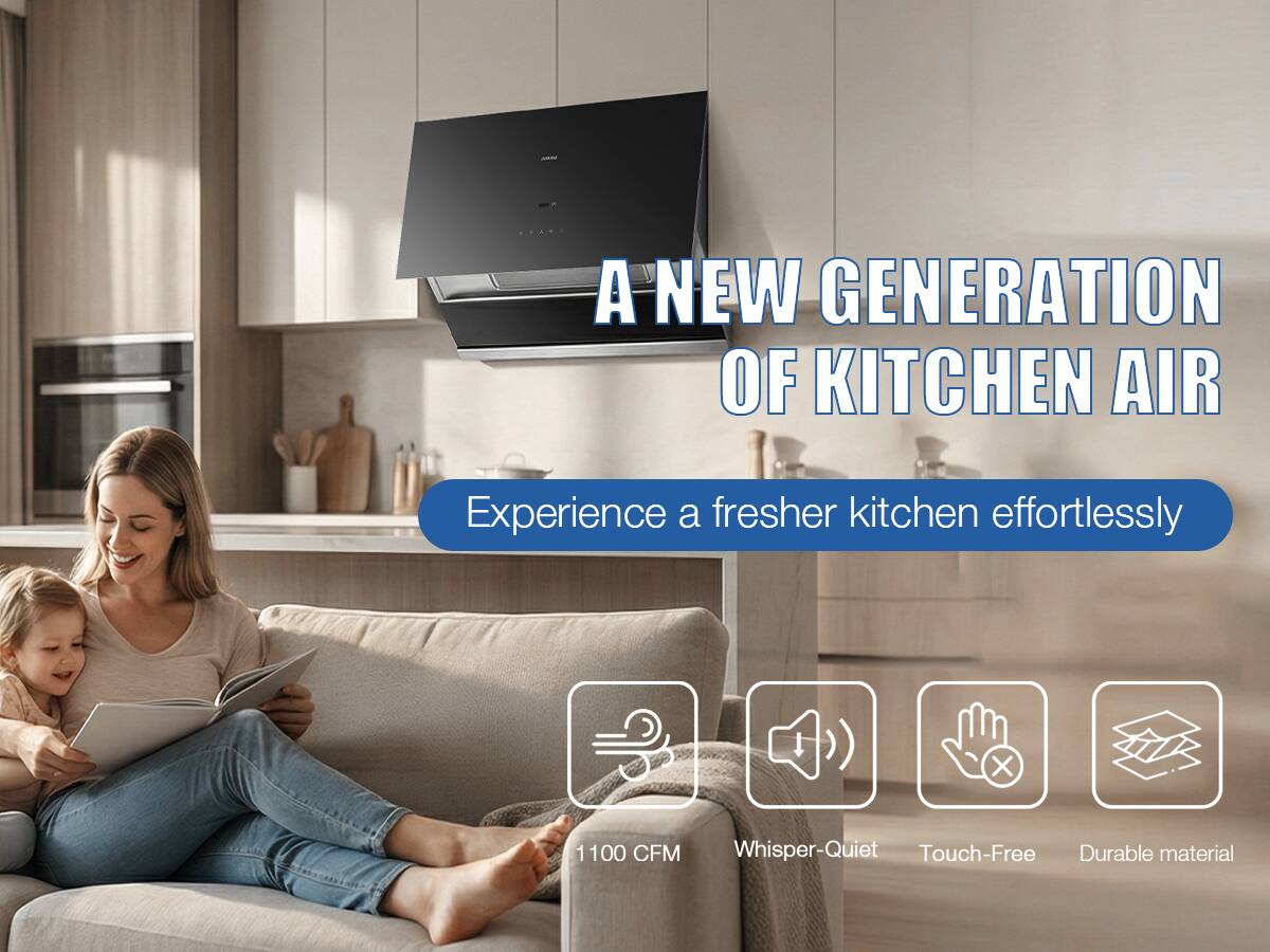 A NEW GENERATION OF KITCHEN AIR  
Experience a fresher kitchen effortlessly  

1100 CFM  
Whisper-Quiet  
Touch-Free  
Durable material