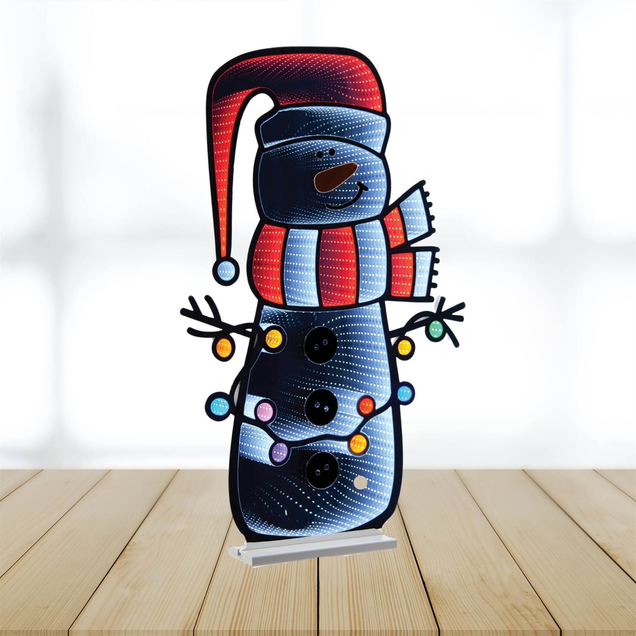 Angle. BreeBe - Holiday Snowman Ekkolight 35"H - White, Red.