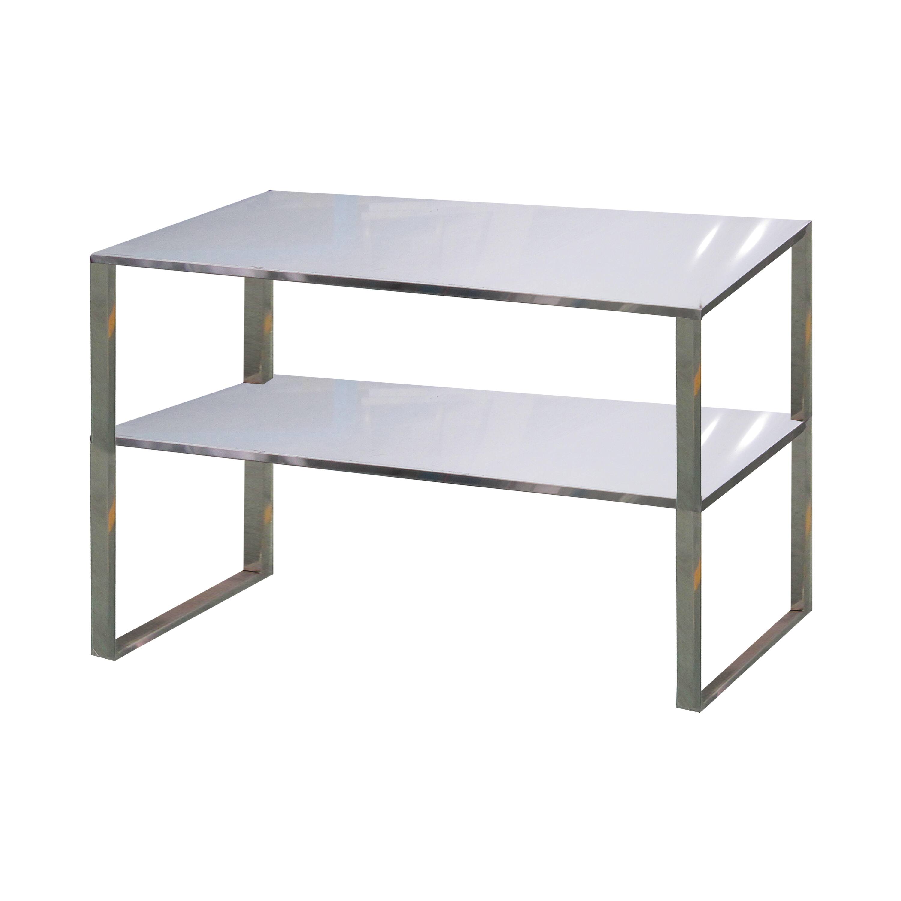 Front. Magic Chef - Stainless Steel 60 in. Kitchen Prep Table Overshelf - Stainless Steel.