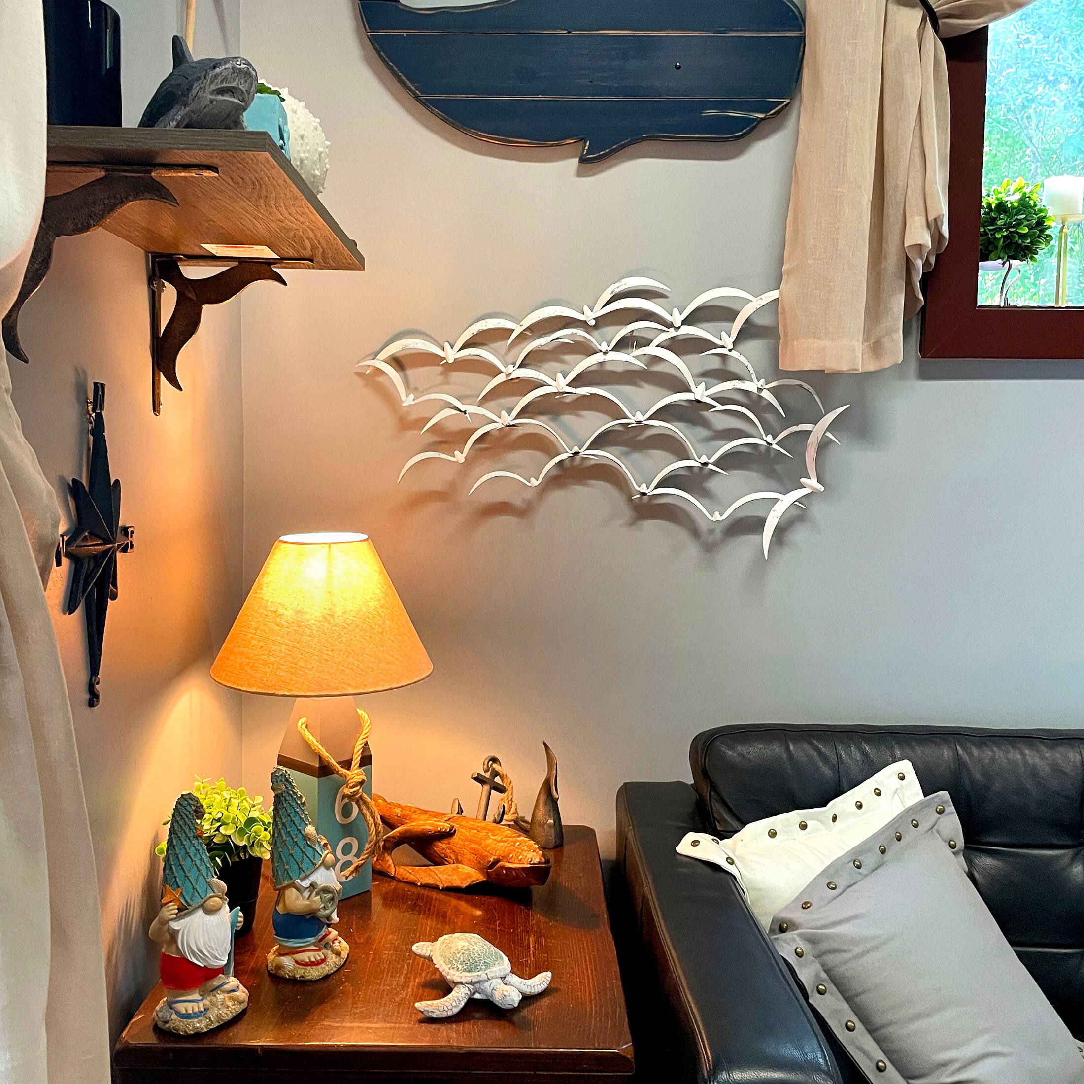 Alt View 7. Things2Die4 - Coastal Blue Buoy Table Lamp 19.5" Nautical Beach Decor with Shade - Blue.