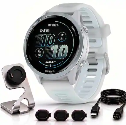 100% LIGHT SAT 01 START-STOP 21 UP 10 VO2 48 DOWN BACK-LAP 8:47p
11 FORERUNNER
GARMIN