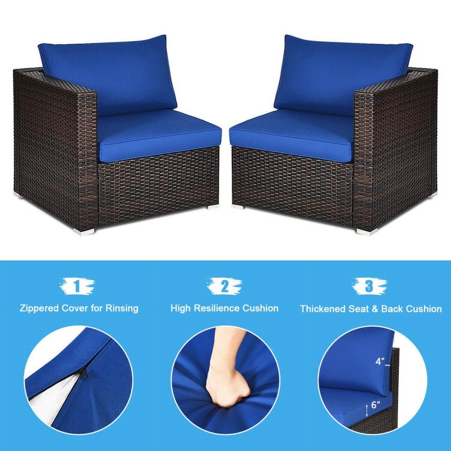 1. Zippered Cover for Rinsing  
2. High Resilience Cushion  
3. Thickened Seat & Back Cushion  
4" 6"