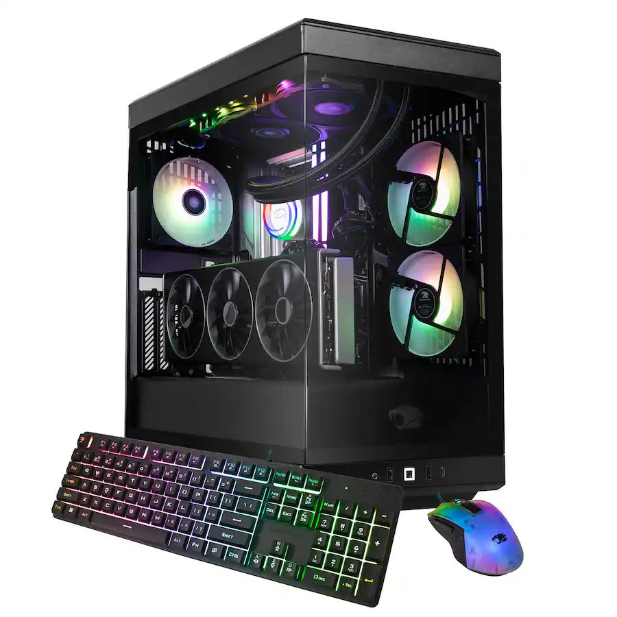 iBUYPOWER - Y40 PRO Gaming Desktop PC -Intel Core Ultra 9 285, NVIDIA GeForce RTX 5080 16GB, 32GB DDR5 RGB,2TB NVMe - Black