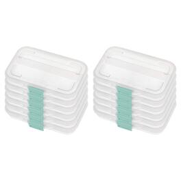 Sterilite - Convenient Small Divided Storage Pencil Box & Latch Lid, 12 Pack - Clear
