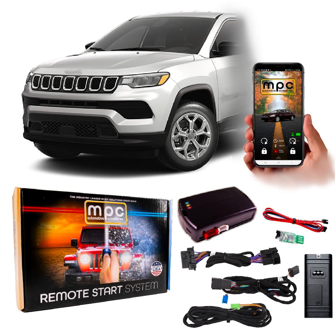MPC - Smartphone or Key Fob Activated Remote Start For 2019-2025 Jeep Compass - Black