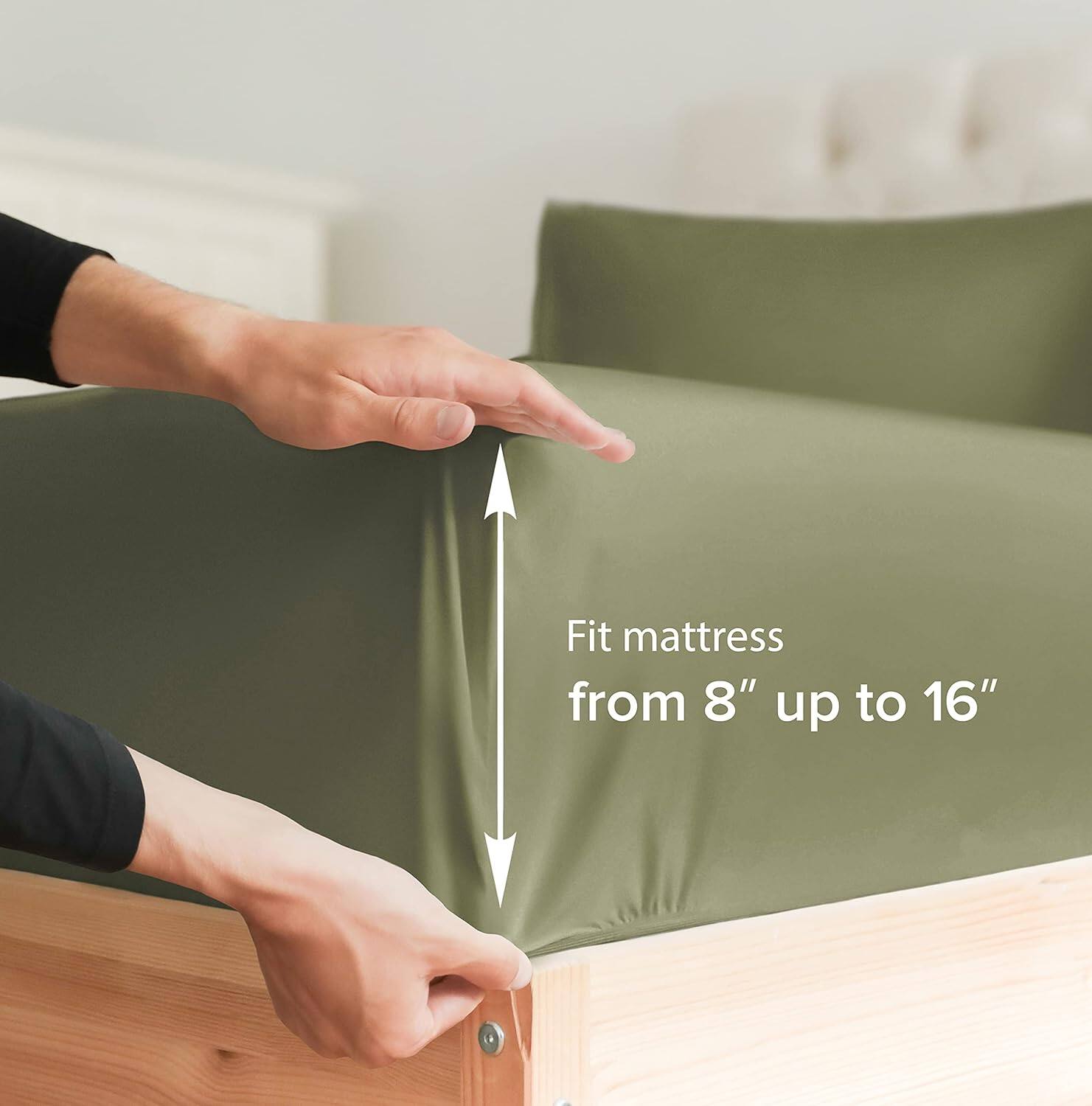 Fit mattress from 8" up to 16"