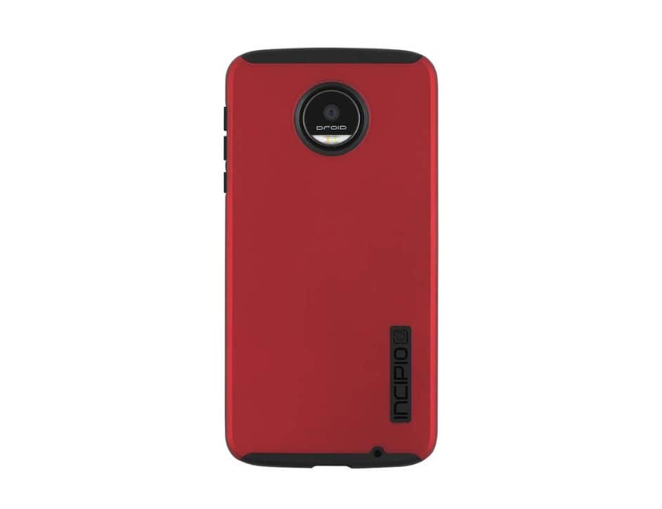 Incipio - Dualpro Dual-Layer Protection Series Case for Moto Z4 - Red & Black
