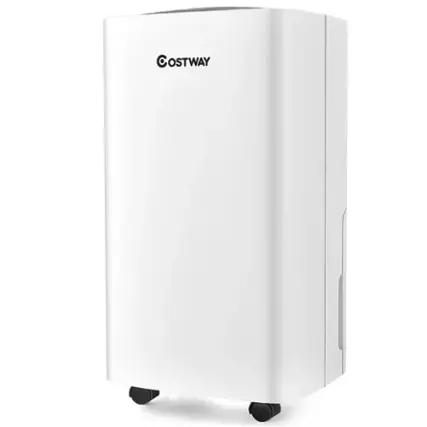 Front. Costway - 1500 Sq. Ft Portable 24 Pints Dehumidifier For Medium To Large Spaces - White.