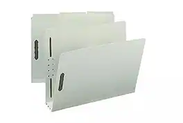Smead - Recycled Pressboard Fastener Folders, Letter, , 3" Exp., Gray-Green, 25/Box - Gray/Green