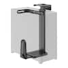 Front. Mount-It! - Heavy-Duty Adjustable Under Desk & Wall CPU Mount with Multi-Dimensional Fit for Mid to Full Size Towers, Black - Black.