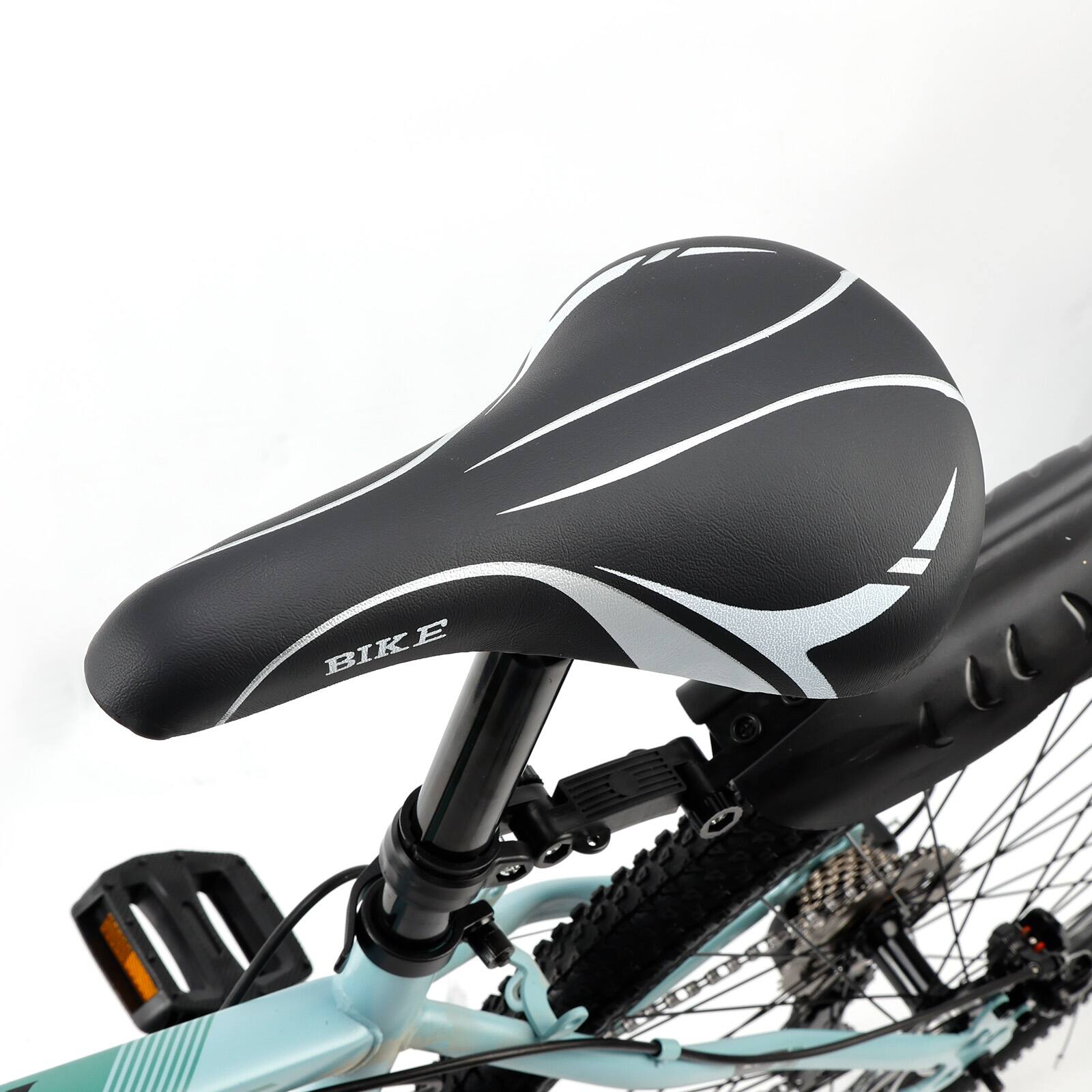 Alt View 10. Topteng - 29" Mountain Bike for Adults - 21 Speed with Dual Disc Brakes, Front Suspension, High Carbon Steel Frame, Matte Green - Matte Green.