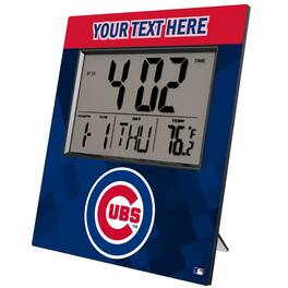 Keyscaper - Chicago Cubs Personalized Digital Desk Clock - Multicolor
