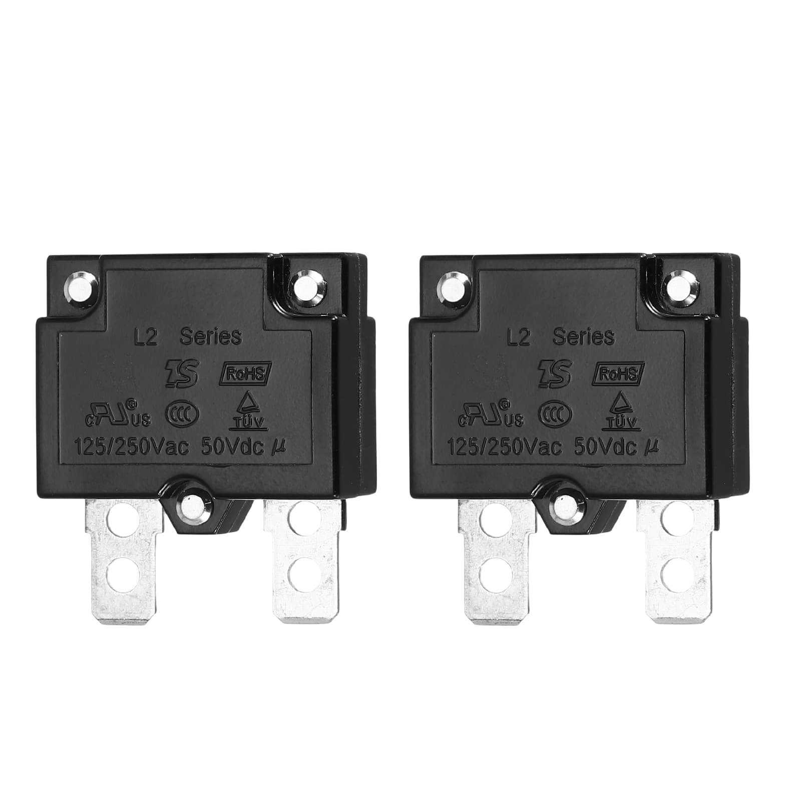 Unique Bargains - 2pcs 3A Push Button Circuit Breaker, 125/250V AC,50V DC, Automatic Reset Thermal Overload Protector for Industrial - Black price history on PriceWatchPro