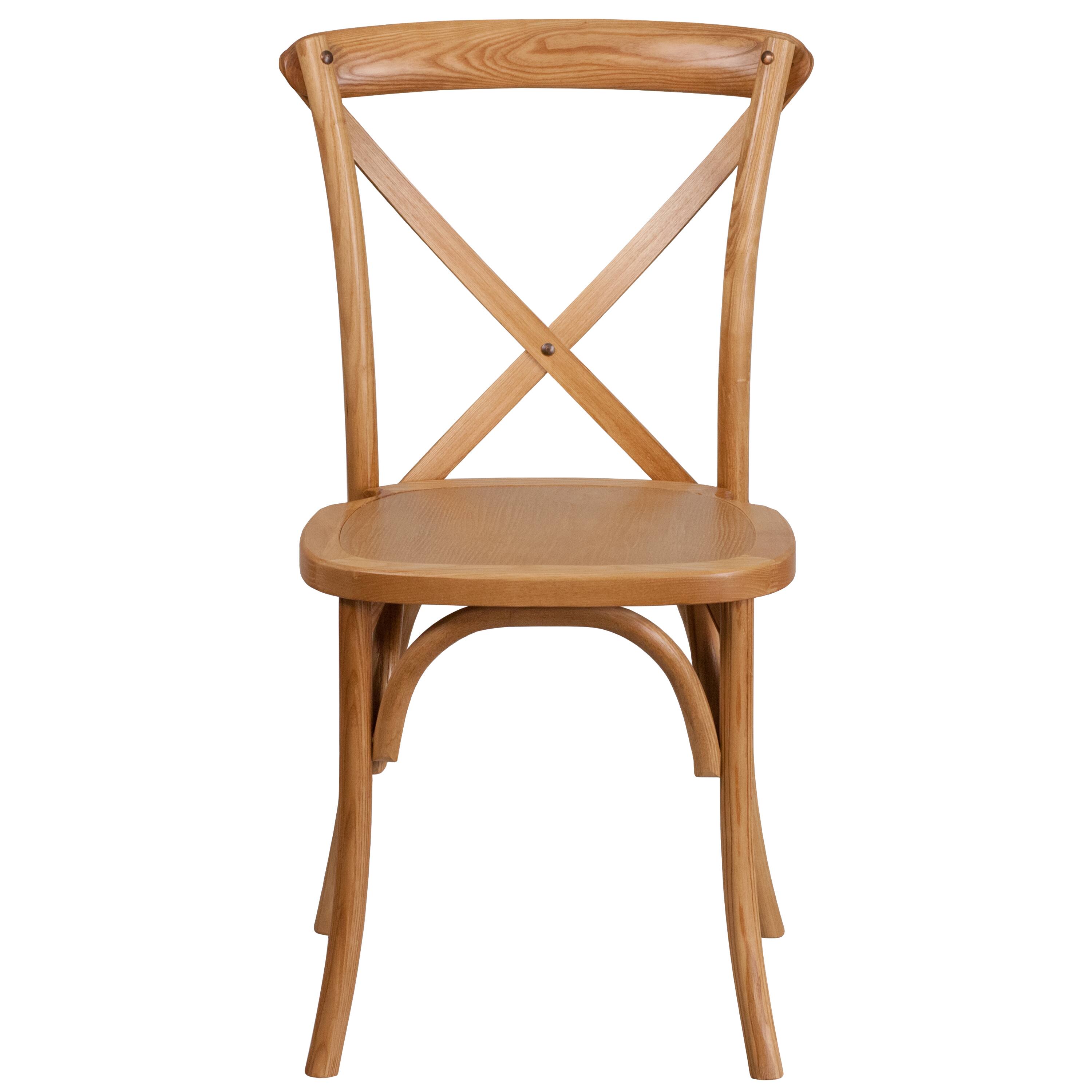 Alt View 7. Emma + Oliver - Stackable Wood Cross Back Dining Chair - Oak.