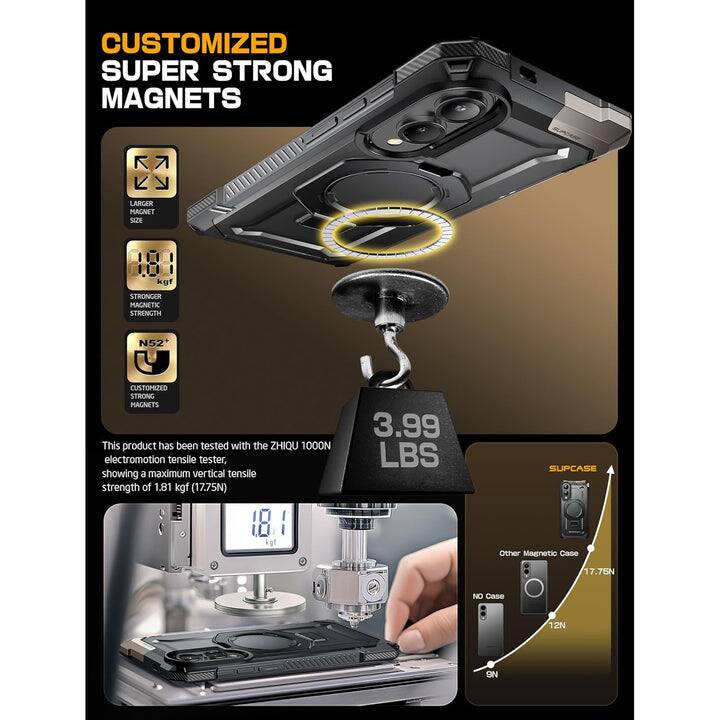 CUSTOMIZED SUPER STRONG MAGNETS

LARGER MAGNET SIZE

STRONGER MAGNET STRENGTH N52

This product has been tested with the ZHIQU 1000N electromotion tensile tester, showing a maximum vertical tensile strength of 1.81 kgf (17.75N)

3.99 LBS

SUPCASE

Other Magnetic Case 17.75N

NO Case 12N