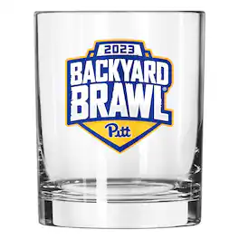 Logo Brands - Pitt Panthers 2023 Backyard Brawl 14oz. Rocks Glass - Multicolor
