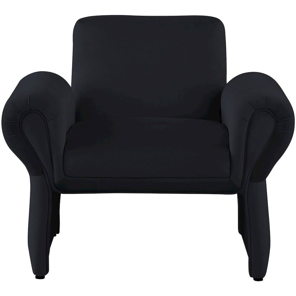Alt View 2. Meridian Furniture - Fleurette Black Velvet Accent Chair - Black.
