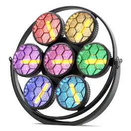 UKing - 350W Retro Par Light 7 COB LED+198RGB LED DMX512 DJ Stage Party Lighting