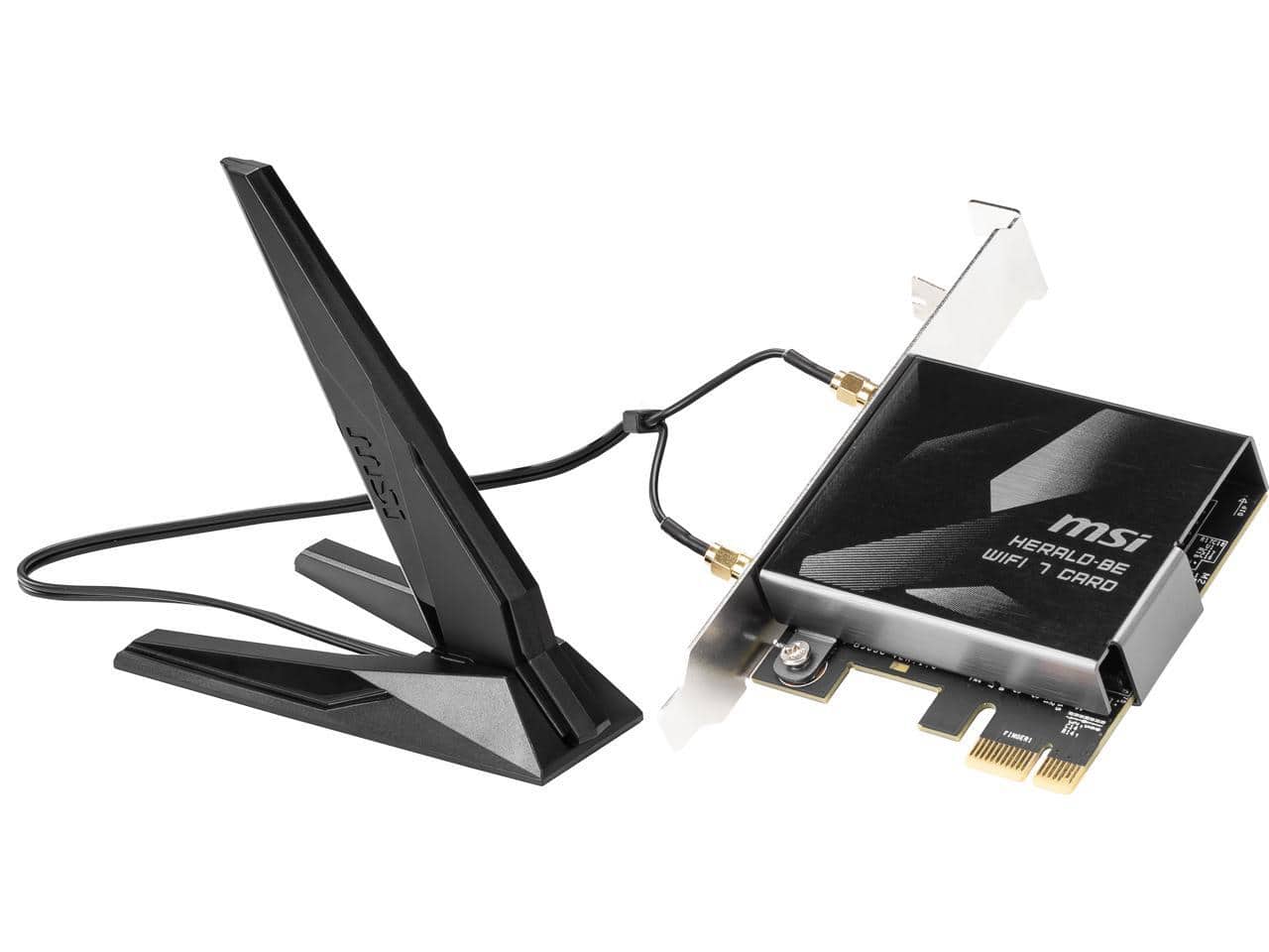 MSI - HERALD-BE WIFI 7 MAX, NCM865 Tri-Band Wi-Fi 7 & Bluetooth 5.4 PCIe Adapter