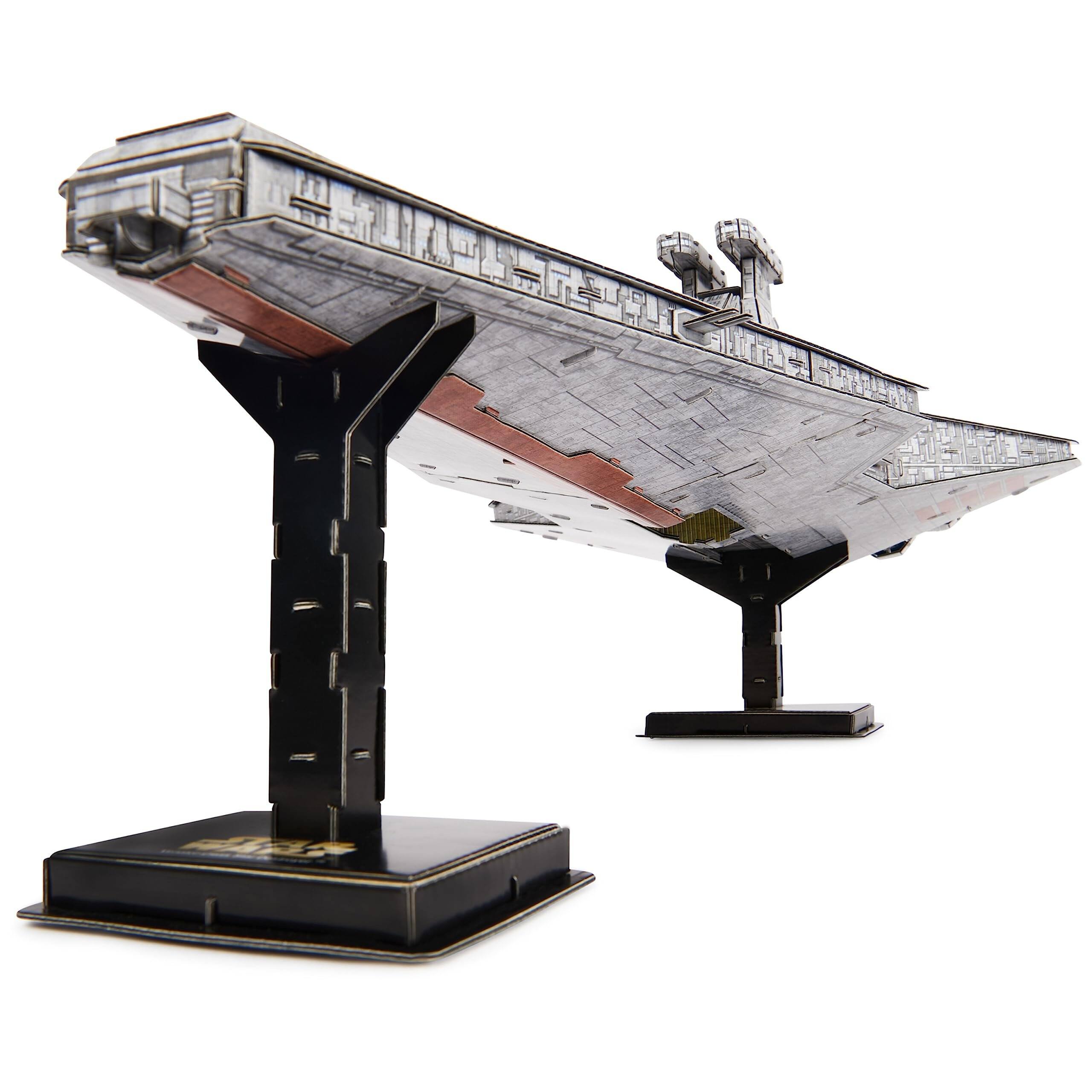 Alt View 4. Spin Master - 4D Build Star Wars Venator-Class Star Destroyer Deluxe 3D Model Kit, 288 Pieces, 2ft+ Cardstock Model Ages 12+ - Multicolour.